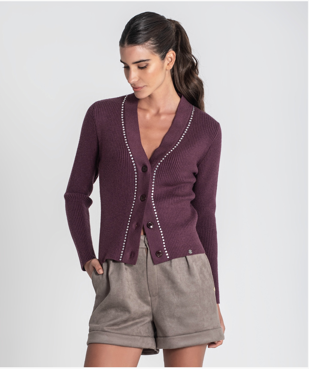 Ribbed cardigan