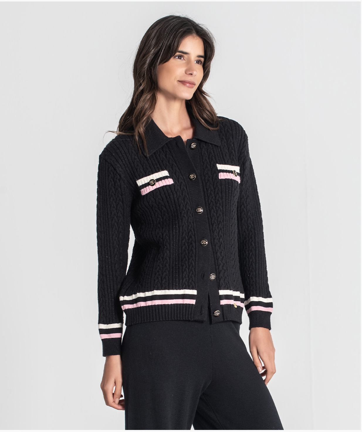 Cardigan with braided details