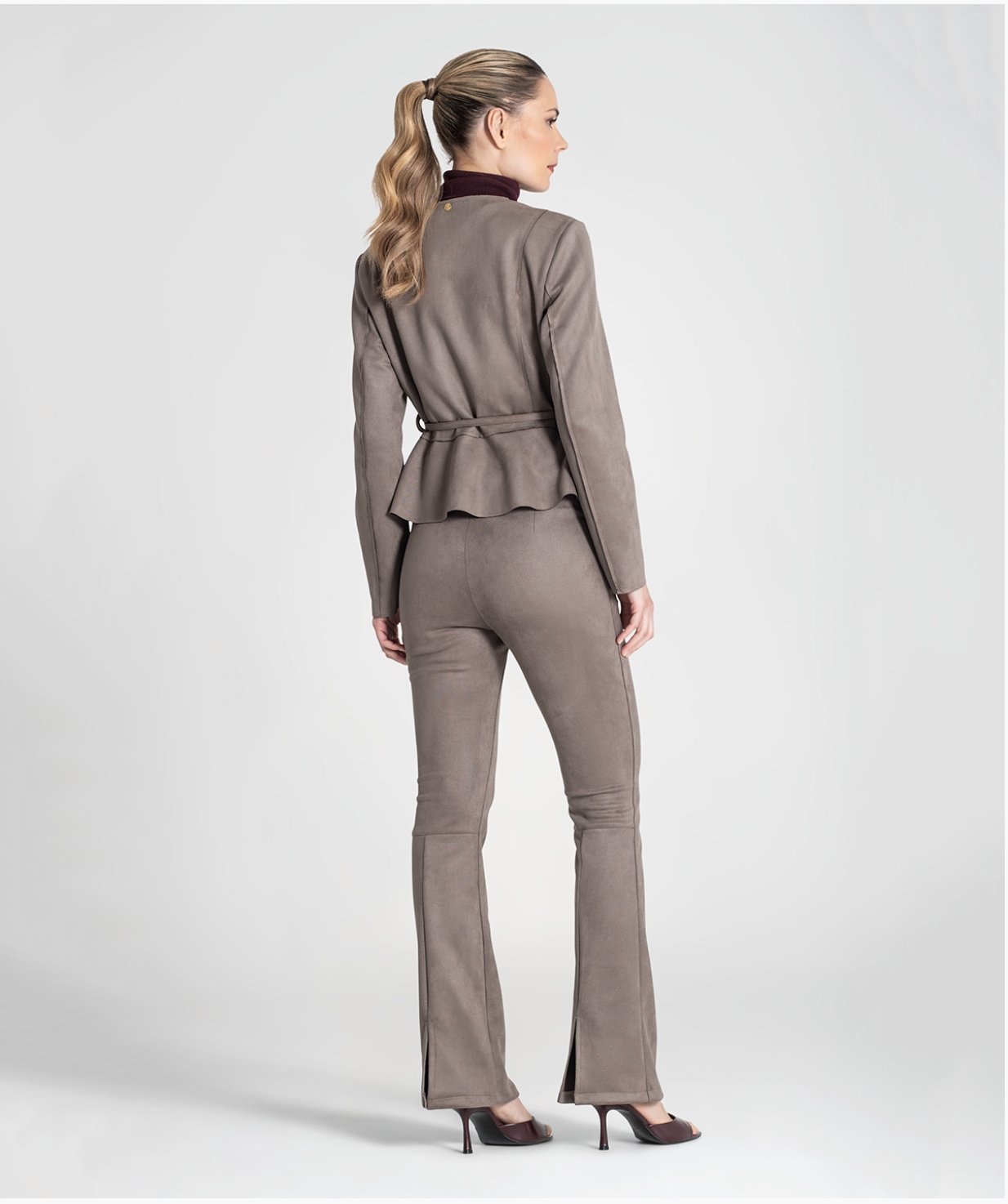 Short coat with ruffle hem