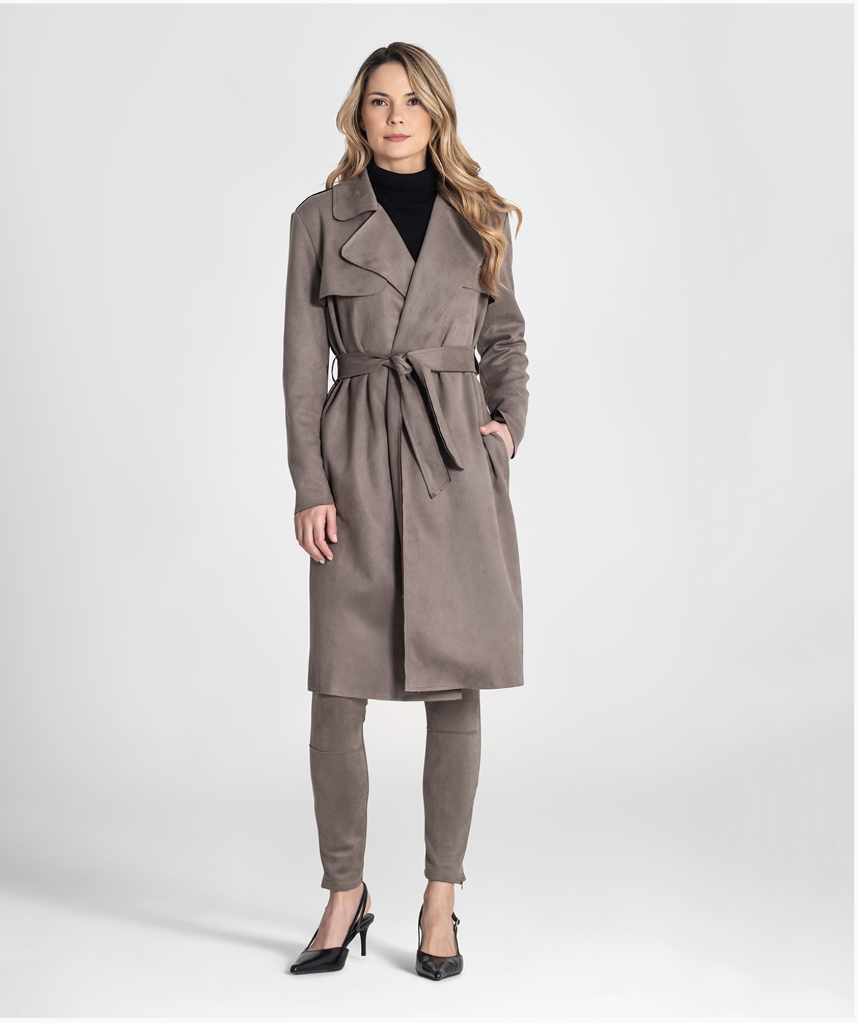 Trench coat with belt