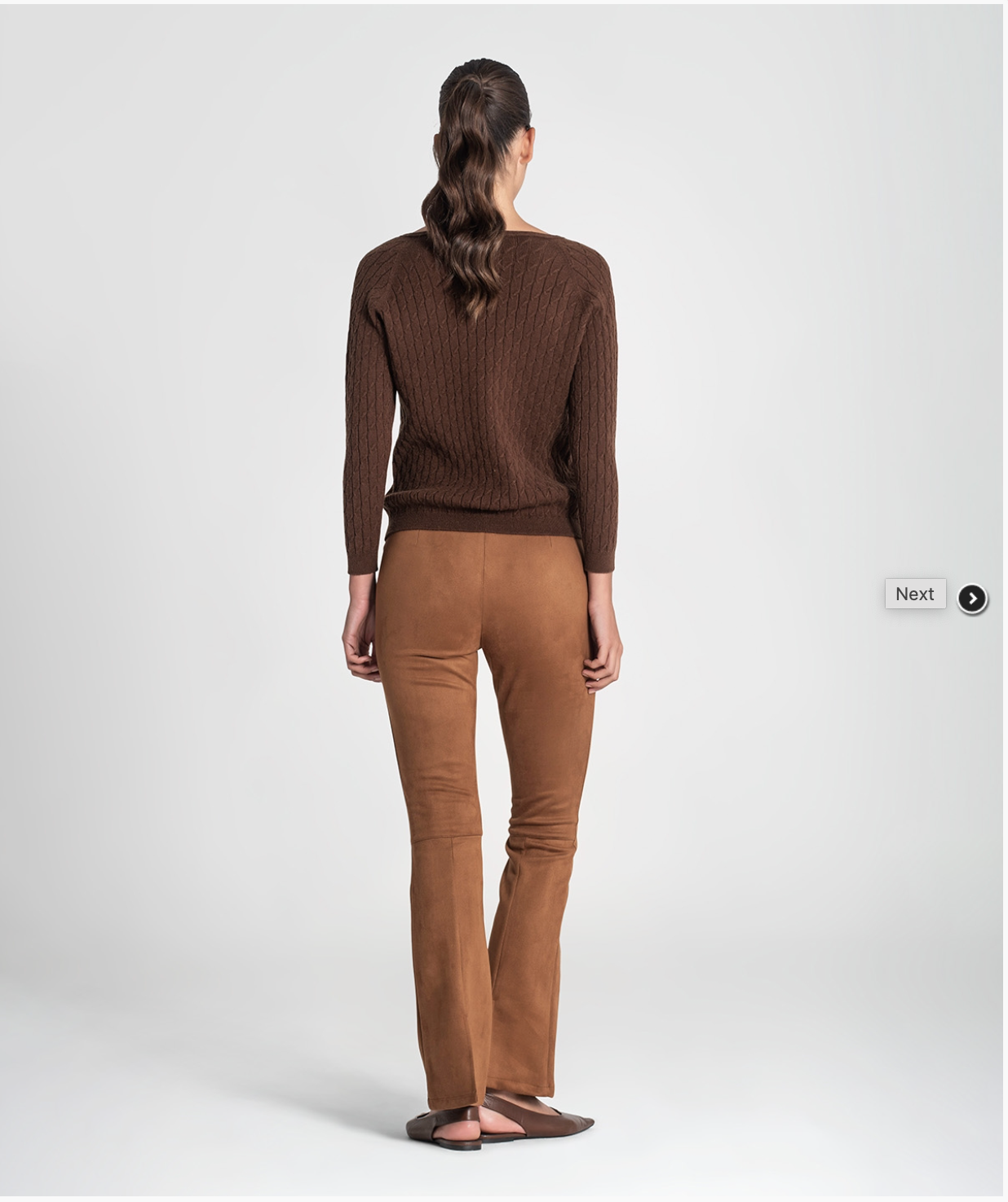 V-neck sweater with braids