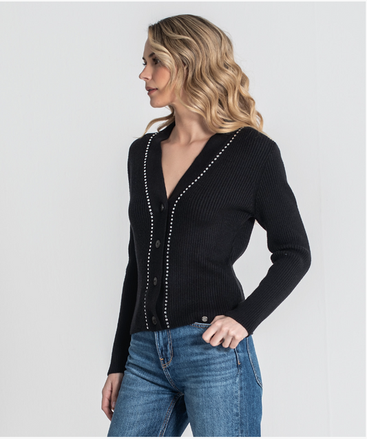 Ribbed cardigan