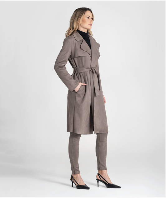 Trench coat with belt